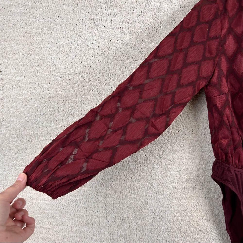 Band Of The Free‎ Bodysuit Womens XS Merlot Agatha Merlot Surplice Bodysuit - Picture 8 of 12